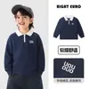 Sudadera con cuello polo para niños Youou, primavera y otoño 2026 nueva ropa para niños, conjunto de otoño para niños pequeños