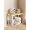 Estante de Almacenamiento de Cocina Móvil Multicapa Multifuncional para el Hogar Estante de Piso de Hierro con Ruedas Carrito Contenedor de Ollas