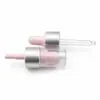 Frasco conta-gotas de plástico de 50ml, frasco tipo pump para líquido de essência, frasco transparente de PET para subembalagem de sérum, material de embalagem para skincare
