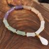 Nueva pulsera de calcedonia imitación bambú de estilo chino de gran altura para mujer, estilo nacional, diseño de nicho, hecha a mano, regalo para novia, pulsera