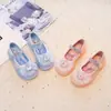 Zapatos de Princesa para Niñas 2025 Otoño Nuevos Estilo Coreano Lazo Niñas Suela Blanda Zapatos Individuales Zapatos de Cuero Cristal para Niños