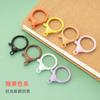 Hebilla de conexión para joyería DIY, hebilla de langosta redonda con pintura de color, hebilla de gancho para equipaje, hebilla colgante, llavero, accesorios al por mayor