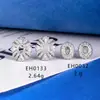 S925 Plata de Ley Popular en Xiaohongshu Bases para Pendientes Forma Ovalada 4*6mm Cuatro Garras Incrustación Accesorios DIY Pendientes