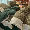 Conjunto de Cuatro Piezas Estilo Princesa con Encaje Francés Nuevo 2026