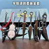 Periférico de Anime Naruto Conjunto de Armas Uchiha Madara Ventilador de Chama Foice Modelo Enfeites Artesanato de Metal Enfeites