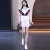 Traje Casual de Moda para Mujer 2026 Verano Estilo Coreano Bloques de Color Elegante Petite Tallas Grandes Manga Corta Ropa Deportiva Conjunto de Dos Piezas