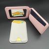 Eje giratorio con espejo magsafe bolsa magnética multifuncional para tarjetas soporte de cuero PU bolsa plegable para tarjetas super magnética