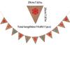 Atacado do Fabricante Decoração de Festa de Natal Europeia e Americana Bandeiras Triangulares Banners de Juta Bandeiras de Puxar