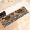 Felpudo de Cocina Hello Kitty con Estampado de Leopardo Retro, Absorbente de Agua, Absorbente de Aceite, Libre de Mantenimiento, Felpudo Antideslizante, Felpudo Doméstico de Tierra de Diatomeas
