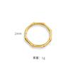 Anillo de acero de titanio y bambú con joyería transfronteriza para mujer, anillo de lujo ligero de alta calidad, pulsera personalizada de 18 quilates que no se desvanece.
