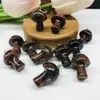Venta caliente transfronteriza piedra natural mini Cristal pequeño hongo colgante ágata amatista accesorios de joyería DIY collar pendientes