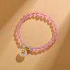 Atacado Pó de Cristal Natural Pulseira de Jade Azul Marinho Cristal Pingente Fivela Ping An Novo Chinês Nicho Luxo Leve Original Pulseira Feminina