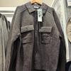 Jaqueta de Malha Macia Estilo Japonês Outono/Inverno 2024 Unissex com Gola Reversível Manga Longa Outerwear Top Y471847