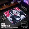 Alfombrilla de ratón de cristal micrograbado bidimensional para e-Sports, Alfombrilla de cristal resistente a las manchas de alta gama para juegos de anime y uso en oficina