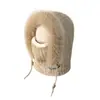 Novo Chapéu Lei Feng de Inverno à Prova de Frio com Cachecol de Pescoço, Chapéu de Pelúcia com Proteção Auricular à Prova de Vento Integrada, Chapéu Pulôver Espesso e Quente para Ciclismo