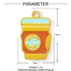 Cámara de Goteo de Petróleo Transfronteriza Barco Avión DIY Colgante de Acero de Titanio Collar para Mujer Papas Fritas Té de Leche Colgante de Joyería de Acero Inoxidable