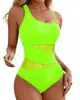 Trajes de baño 2025 Estilo Europeo y Americano Dos Piezas Ajustados Nuevo Color Sólido Traje de Baño de una Pieza Bikini para Mujeres en Stock