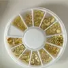 Joias para Nail Art Transfronteiriças Rebites Metálicos Série Oceano Conchas Estrela Rebites Dourados Prateados Disco com 12 Compartimentos Atacado