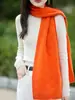 Nuevo Chal Coreano Otoño e Invierno 2024 100% Lana Pura Bufanda Cálida de Moda para Mujer con Bufanda de Estilo Relajado