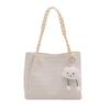Bolsa de Hombro y Axila de Gran Capacidad Moda Otoño 2025 Simple Cuadros Color Sólido Estilo Extranjero Bolsa Tote de Gran Capacidad