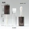 Tubo de Brilho Labial 4ml Creme de Gloss Labial Cabeça de Pincel Grande Tubo de Gloss Labial
