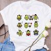 Mulheres Bonito Abacate Casal Amor Desenho Animado Frutas Roupas Estampadas Camiseta Feminina Estampada Top Roupas Doces