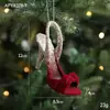 Adornos Navideños Transfronterizos Creativos Nieve Navideña Reno Decoraciones Colgantes Nórdico Lujo Ligero Decoraciones de Terciopelo Suministros Navideños