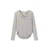Tai Le Star Sports Sombra de Bambú de Brisa Manga Larga Otoño 2026 Nuevo Transfronterizo Exterior Cuello Henley Transpirable Camiseta Top