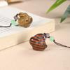 Cadena para teléfono móvil con diseño de conejo del zodiaco tallado en madera de arcoíris, colgante para coche, juguete, joyería, llavero, regalos para hombres y mujeres.