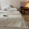 Colcha de Verão Jacquard Embossado Vintage de Algodão e Linho, Amiga da Pele e Lavável, Colcha Fina Dupla 200*230cm, Colcha de Ar Condicionado com Padrão Waffle