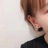Pendientes de Zirconia de Colores de Corea del Sur para Mujer, Transfronterizos, para Dormir sin Quitar, Tornillos, Clavos de Oreja, Estilo Frío Simple