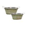 Maceta Ovalada de Hierro Estilo Retro Pastoral con Asa de Hierro Cubo de Flores Contenedor para Plantas Maceta de Hierro de Pie para Tienda de Flores