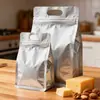 Bolsas de té con sellado de ocho lados, Bolsas tipo doy-pack, Empaques para pastel de té rojo y blanco, Impresión de logotipo, Bolsas autosellables de papel de aluminio, Bolsas selladas, En stock
