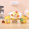 Caja Misteriosa de la Vida Laboral del Gato Naranja Creativo Figura de Gato de Dibujos Animados Juguete de Mascota Lindo Adorno de Escritorio de Moda Decoración de Oficina