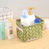 Suministro Directo de Fábrica Estilo Pastoral Simple Caja de Almacenamiento de Escritorio Plegable Bolsa de Almacenamiento de Cosméticos Mini Caja de Papelería de Tela