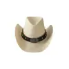 Chapéu de Sol Ocidental Étnico Cowboy de Poliéster para Mulheres, Estilo Britânico Novo, com Aba Larga, para Aliexpress Amazon Transfronteiriço