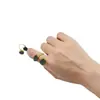 WT-R506 exquisito grava natural amatista británica piedra brillante doble gema 18K Diseño Abierto anillo de oro para mujeres