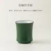 Taza de bambú con juntas y esmalte azul, taza de cerámica vintage para té kung fu para uso doméstico, taza de maestro, taza de té personal para beber té individual