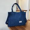 Bolso de Mujer Pana Gran Capacidad Bolso de Hombro 2024 Nuevo Bolso de Mano Estilo Coreano Moda Simple Bolso Bandolera Transfronterizo