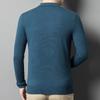 Suéter de Punto Grueso de Manga Larga para Hombre Invierno 2025 para Jóvenes y de Edad Media, Suéter Casual de Moda Falso de Dos Piezas, Camisa Base de Negocios
