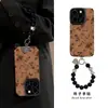 Pulsera Retro de Rosa Adecuada para Funda de Teléfono Móvil Iphone16 Apple 14Promax Silicona Piel de Cabra 15 Nuevo Modelo para Mujer 13