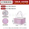Bolsa aislante para pastel en stock, portátil, impresión a color, bolsa aislante con diseño de corazón de niña linda, elevada, impermeable, gran capacidad, bolsa de hielo engrosada