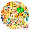 Nuevos 56 Pegatinas Lindas de Graffiti Estilo Pintura a Mano de Colores Animales Bien Estilo Pintura al Óleo Divertidas y Creativas Pegatinas para Niños
