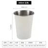 Taza de Acero Inoxidable 304 de una Sola Capa Jarra de Cerveza Negro y Blanco Barniz Horneado de Piano Taza de Agua Aislante Taza para Bebidas Frías Taza Portátil para Acampar