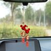 Adornos colgantes para coche del año del zodíaco del conejo, accesorios para coche, diosa de alta gama, linda luz de seguridad para coche, colgante de lujo