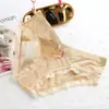 Roupa Íntima Sexy de Renda Sem Costura Cintura Baixa Ultra Fina Malha Transparente Laço Calcinha Feminina Outlet de Fábrica