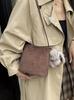 Bolsa Pequena Fosca de Nicho Transfronteiriço 2025 Outono Novo Estilo Simples Moda Moderna Portátil Bolsa de Ombro