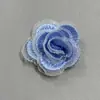 Patches Florais de Renda Bordados em 3D de Rosas, Patches de Organza para Decorar Roupas, Tecido de Renda para Conserto de Vestidos de Noiva e Casacos