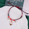 Pulseira Quente de Natal para Casal Corda de Mão de Puxar Popular na Europa e América Pulseira de Melhor Amigo de Casal Papai Noel Joias Transfronteiriças