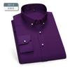 Camisa de Botones Diamante para Hombre Manga Larga Color Sólido Elástica Slim Business Ropa para Hombre Sin Planchar Camisa Blanca para Hombre Business Slim